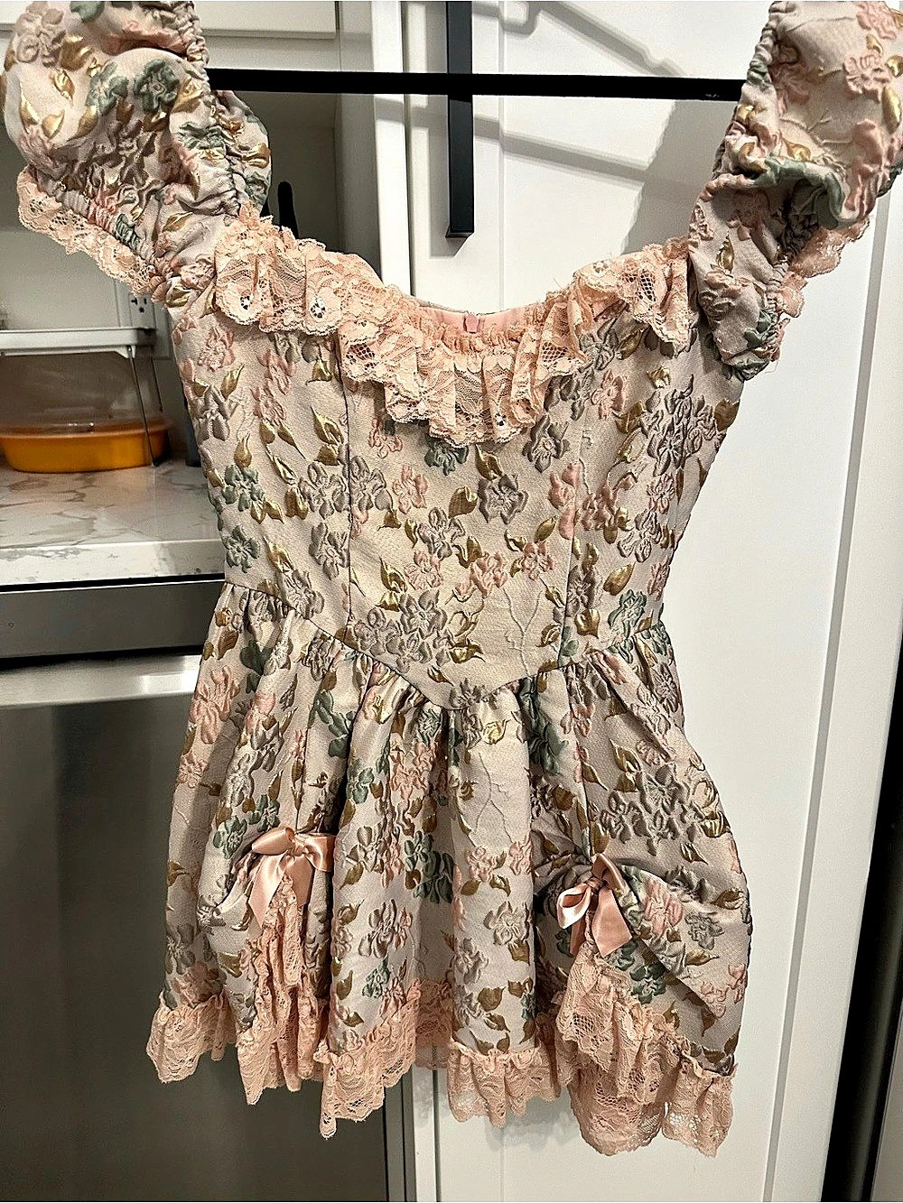 Dolls Kill Sugar Thrillz Tea And Circumstance Brocade Mini Dress NWT